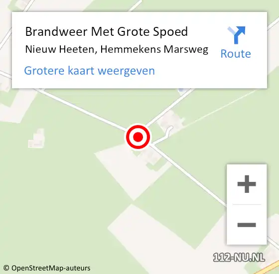 Locatie op kaart van de 112 melding: Brandweer Met Grote Spoed Naar Nieuw Heeten, Hemmekens Marsweg op 30 april 2017 09:46