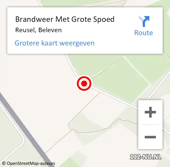 Locatie op kaart van de 112 melding: Brandweer Met Grote Spoed Naar Reusel, Beleven op 30 april 2017 11:09