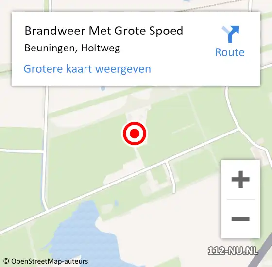 Locatie op kaart van de 112 melding: Brandweer Met Grote Spoed Naar Beuningen, Holtweg op 30 april 2017 16:40