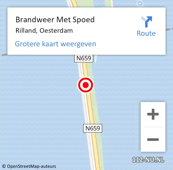 Locatie op kaart van de 112 melding: Brandweer Met Spoed Naar Rilland, Oesterdam op 30 april 2017 16:54