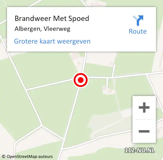 Locatie op kaart van de 112 melding: Brandweer Met Spoed Naar Albergen, Vleerweg op 30 april 2017 23:58