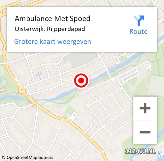 Locatie op kaart van de 112 melding: Ambulance Met Spoed Naar Oisterwijk, Rijpperdapad op 1 mei 2017 09:18