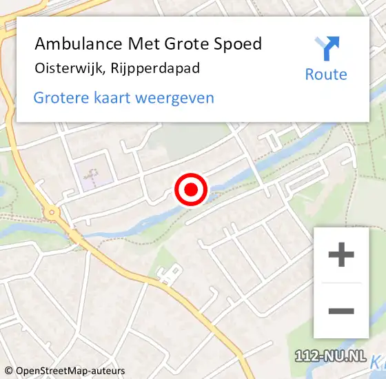 Locatie op kaart van de 112 melding: Ambulance Met Grote Spoed Naar Oisterwijk, Rijpperdapad op 1 mei 2017 09:34