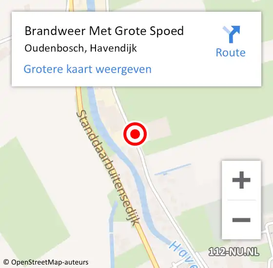 Locatie op kaart van de 112 melding: Brandweer Met Grote Spoed Naar Oudenbosch, Havendijk op 1 mei 2017 14:16