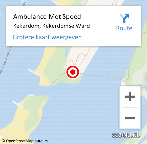 Locatie op kaart van de 112 melding: Ambulance Met Spoed Naar Kekerdom, Kekerdomse Ward op 1 mei 2017 15:11