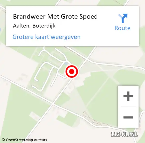 Locatie op kaart van de 112 melding: Brandweer Met Grote Spoed Naar Aalten, Boterdijk op 2 mei 2017 00:07