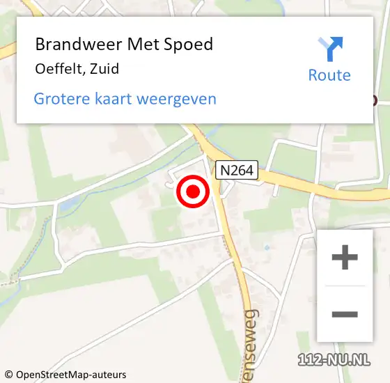 Locatie op kaart van de 112 melding: Brandweer Met Spoed Naar Oeffelt, Noord op 2 mei 2017 08:38