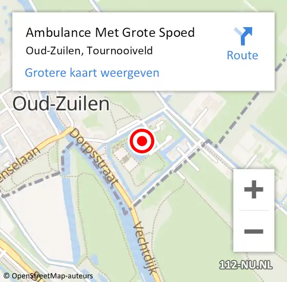 Locatie op kaart van de 112 melding: Ambulance Met Grote Spoed Naar Oud-Zuilen, Tournooiveld op 2 mei 2017 13:52