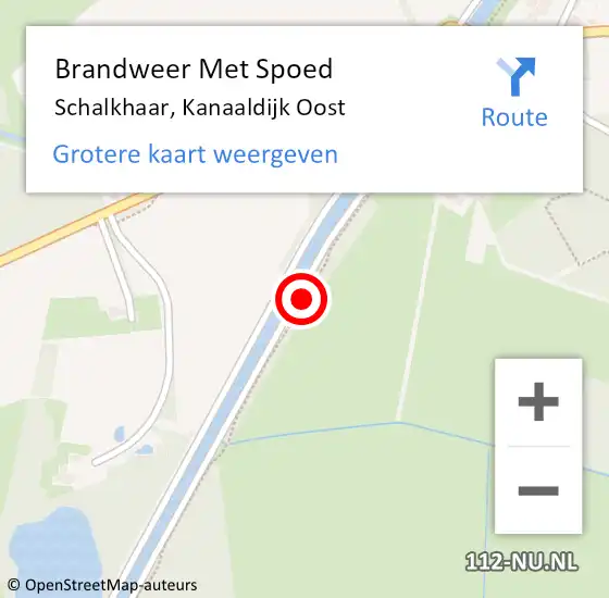 Locatie op kaart van de 112 melding: Brandweer Met Spoed Naar Schalkhaar, Kanaaldijk Oost op 3 mei 2017 07:27