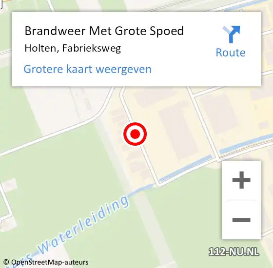 Locatie op kaart van de 112 melding: Brandweer Met Grote Spoed Naar Holten, Fabrieksweg op 3 mei 2017 09:24