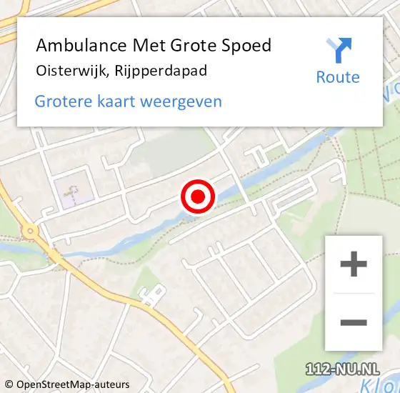 Locatie op kaart van de 112 melding: Ambulance Met Grote Spoed Naar Oisterwijk, Rijpperdapad op 3 mei 2017 15:54