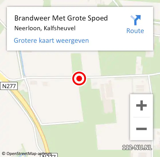 Locatie op kaart van de 112 melding: Brandweer Met Grote Spoed Naar Neerloon, Kalfsheuvel op 4 mei 2017 05:29