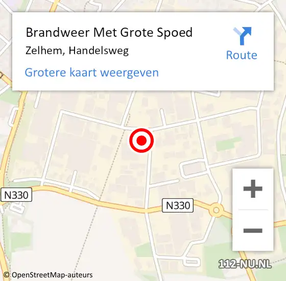 Locatie op kaart van de 112 melding: Brandweer Met Grote Spoed Naar Zelhem, Handelsweg op 4 mei 2017 11:31