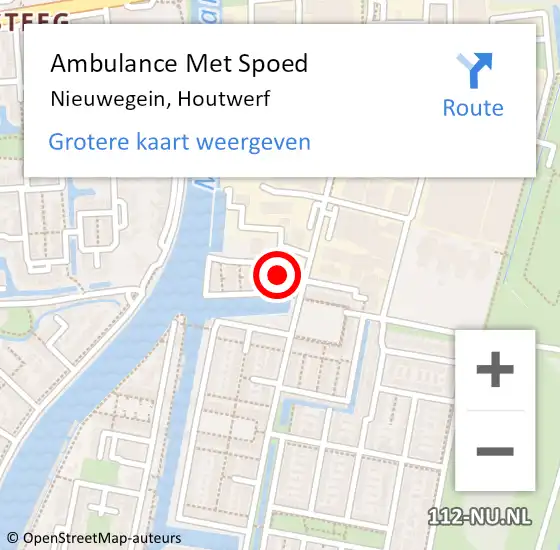 Locatie op kaart van de 112 melding: Ambulance Met Spoed Naar Nieuwegein, Houtwerf op 4 mei 2017 22:36