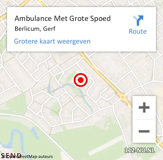 Locatie op kaart van de 112 melding: Ambulance Met Grote Spoed Naar Berlicum, Gerf op 4 mei 2017 23:52