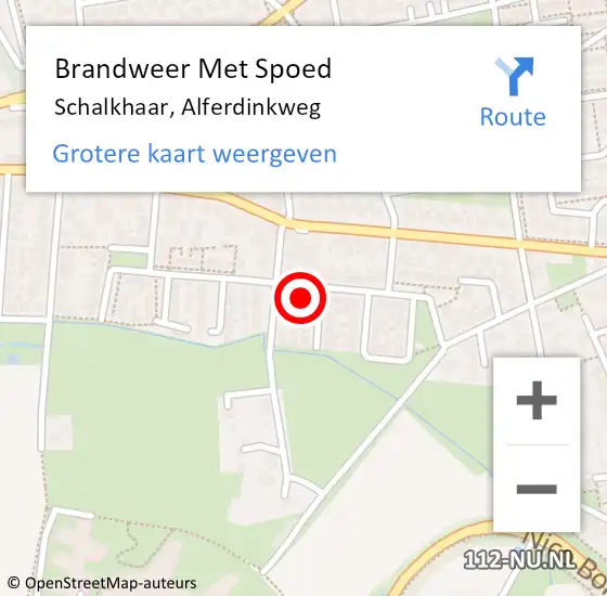 Locatie op kaart van de 112 melding: Brandweer Met Spoed Naar Schalkhaar, Alferdinkweg op 5 mei 2017 03:20