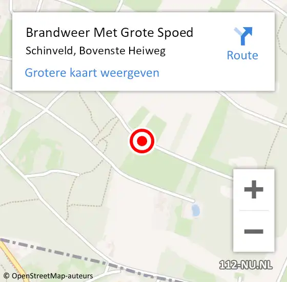 Locatie op kaart van de 112 melding: Brandweer Met Grote Spoed Naar Schinveld, Bovenste Heiweg op 5 mei 2017 13:38