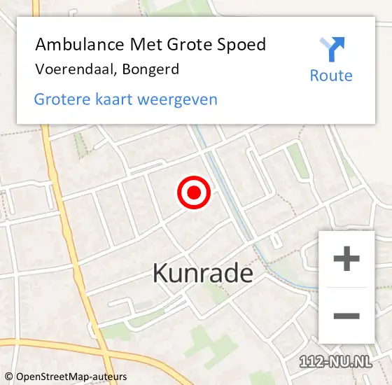 Locatie op kaart van de 112 melding: Ambulance Met Grote Spoed Naar Voerendaal, Bongerd op 19 januari 2014 14:35