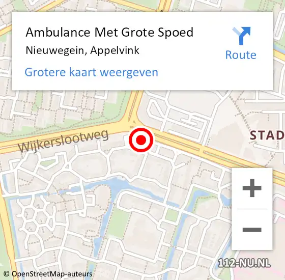 Locatie op kaart van de 112 melding: Ambulance Met Grote Spoed Naar Nieuwegein, Appelvink op 5 mei 2017 22:14