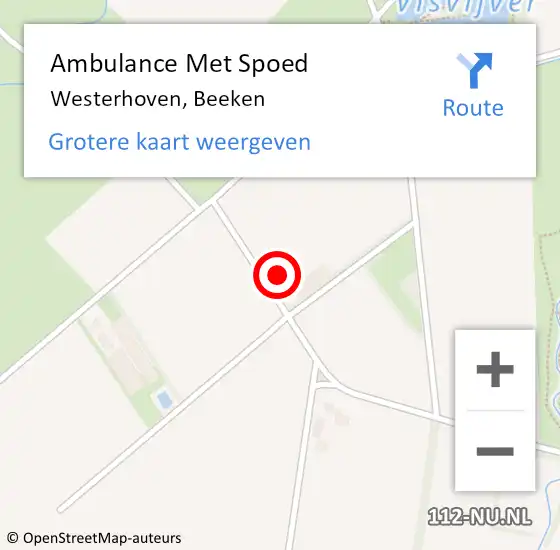 Locatie op kaart van de 112 melding: Ambulance Met Spoed Naar Westerhoven, Beeken op 6 mei 2017 11:07