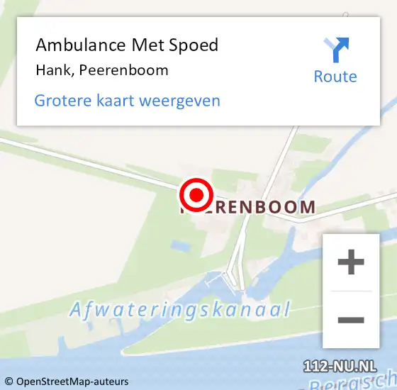 Locatie op kaart van de 112 melding: Ambulance Met Spoed Naar Hank, Peerenboom op 6 mei 2017 14:13