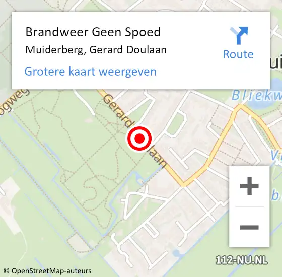 Locatie op kaart van de 112 melding: Brandweer Geen Spoed Naar Muiderberg, Gerard Doulaan op 6 mei 2017 17:06