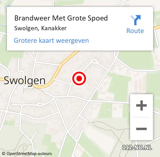 Locatie op kaart van de 112 melding: Brandweer Met Grote Spoed Naar Swolgen, Kanakker op 7 mei 2017 00:37