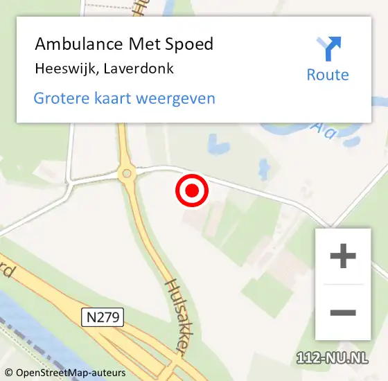 Locatie op kaart van de 112 melding: Ambulance Met Spoed Naar Heeswijk, Laverdonk op 7 mei 2017 07:34