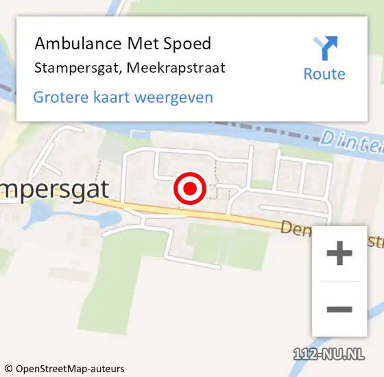 Locatie op kaart van de 112 melding: Ambulance Met Spoed Naar Stampersgat, Meekrapstraat op 7 mei 2017 10:33