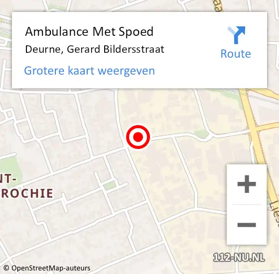 Locatie op kaart van de 112 melding: Ambulance Met Spoed Naar Deurne, Gerard Bildersstraat op 7 mei 2017 12:15