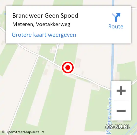 Locatie op kaart van de 112 melding: Brandweer Geen Spoed Naar Meteren, Voetakkerweg op 7 mei 2017 13:35