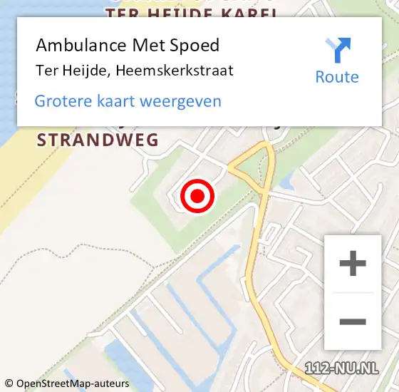 Locatie op kaart van de 112 melding: Ambulance Met Spoed Naar Ter Heijde, Heemskerkstraat op 7 mei 2017 15:53