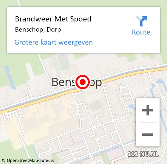 Locatie op kaart van de 112 melding: Brandweer Met Spoed Naar Benschop, Dorp op 7 mei 2017 16:55