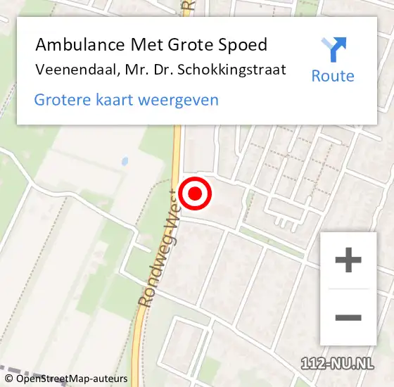 Locatie op kaart van de 112 melding: Ambulance Met Grote Spoed Naar Veenendaal, Mr. Dr. Schokkingstraat op 7 mei 2017 23:08