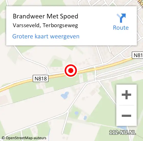 Locatie op kaart van de 112 melding: Brandweer Met Spoed Naar Varsseveld, Terborgseweg op 8 mei 2017 15:35