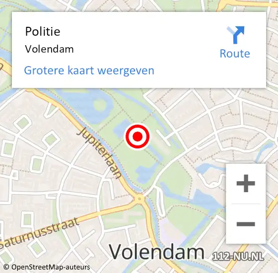 Locatie op kaart van de 112 melding: Politie Volendam op 8 mei 2017 16:26