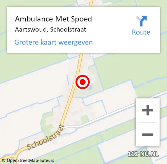 Locatie op kaart van de 112 melding: Ambulance Met Spoed Naar Aartswoud, Schoolstraat op 8 mei 2017 22:34