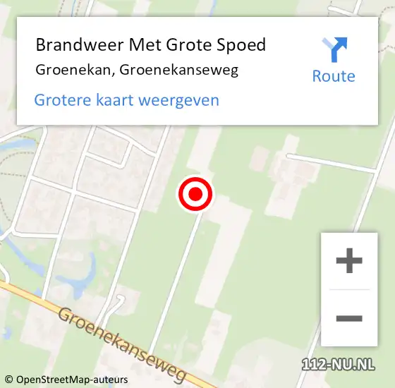 Locatie op kaart van de 112 melding: Brandweer Met Grote Spoed Naar Groenekan, Groenekanseweg op 9 mei 2017 10:28