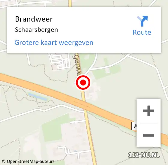 Locatie op kaart van de 112 melding: Brandweer Schaarsbergen op 9 mei 2017 11:26