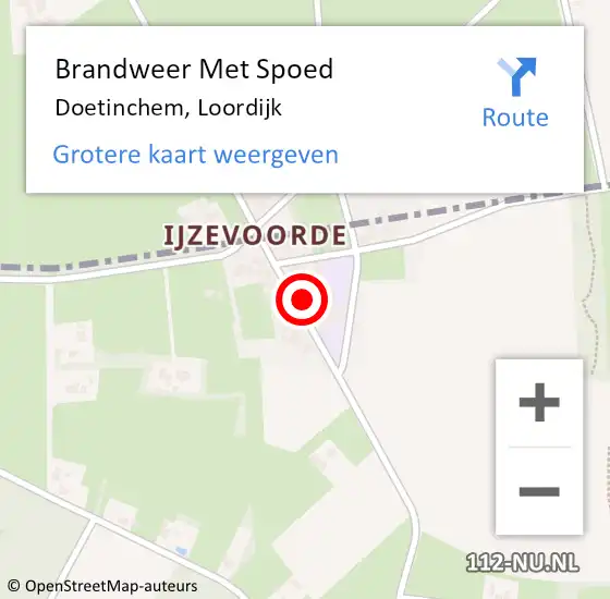 Locatie op kaart van de 112 melding: Brandweer Met Spoed Naar Doetinchem, Loordijk op 9 mei 2017 14:49