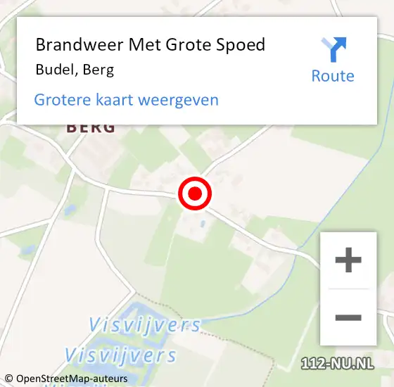 Locatie op kaart van de 112 melding: Brandweer Met Grote Spoed Naar Budel, Berg op 9 mei 2017 18:44