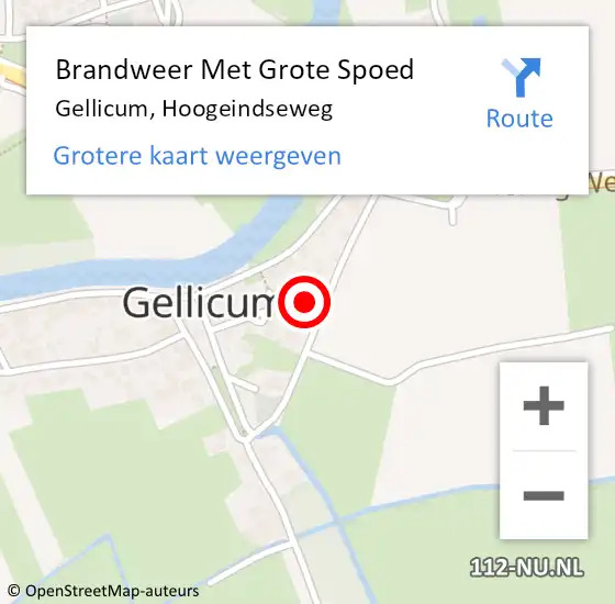 Locatie op kaart van de 112 melding: Brandweer Met Grote Spoed Naar Gellicum, Hoogeindseweg op 9 mei 2017 20:04