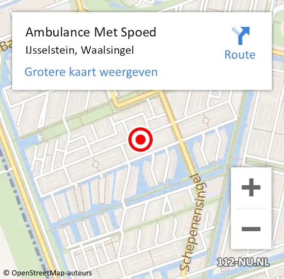 Locatie op kaart van de 112 melding: Ambulance Met Spoed Naar IJsselstein, Waalsingel op 9 mei 2017 23:36