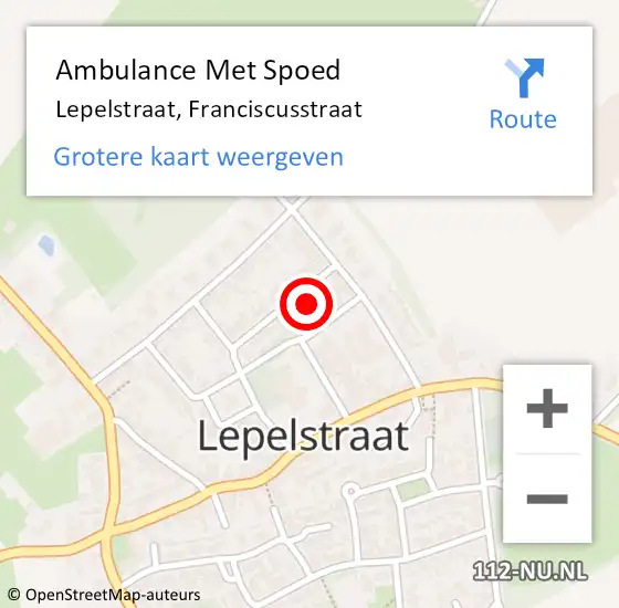 Locatie op kaart van de 112 melding: Ambulance Met Spoed Naar Lepelstraat, Franciscusstraat op 10 mei 2017 05:03