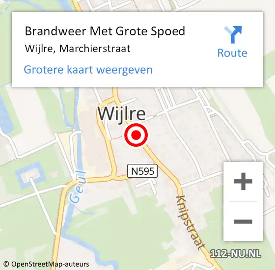 Locatie op kaart van de 112 melding: Brandweer Met Grote Spoed Naar Wijlre, Marchierstraat op 10 mei 2017 09:46