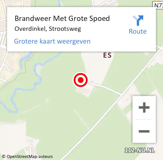 Locatie op kaart van de 112 melding: Brandweer Met Grote Spoed Naar Overdinkel, Strootsweg op 10 mei 2017 16:32