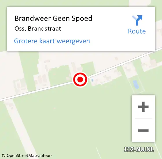 Locatie op kaart van de 112 melding: Brandweer Geen Spoed Naar Oss, Brandstraat op 10 mei 2017 17:33