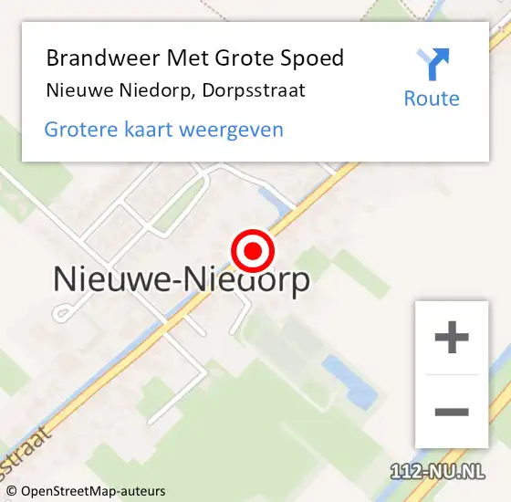 Locatie op kaart van de 112 melding: Brandweer Met Grote Spoed Naar Nieuwe Niedorp, Dorpsstraat op 10 mei 2017 18:10