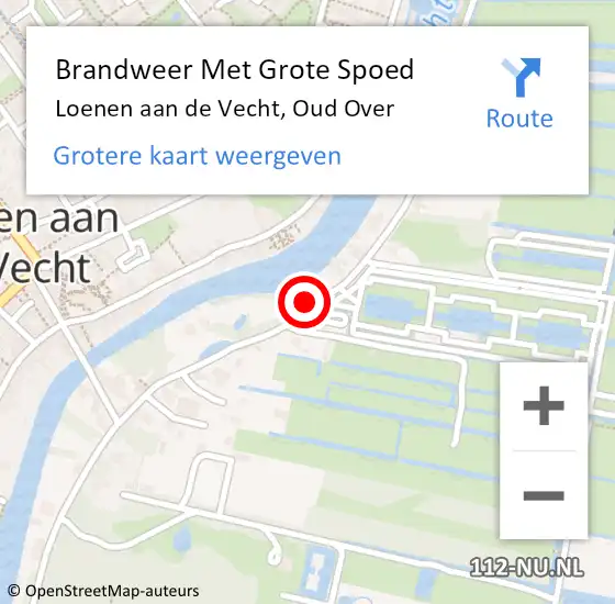 Locatie op kaart van de 112 melding: Brandweer Met Grote Spoed Naar Loenen aan de Vecht, Oud Over op 10 mei 2017 19:16