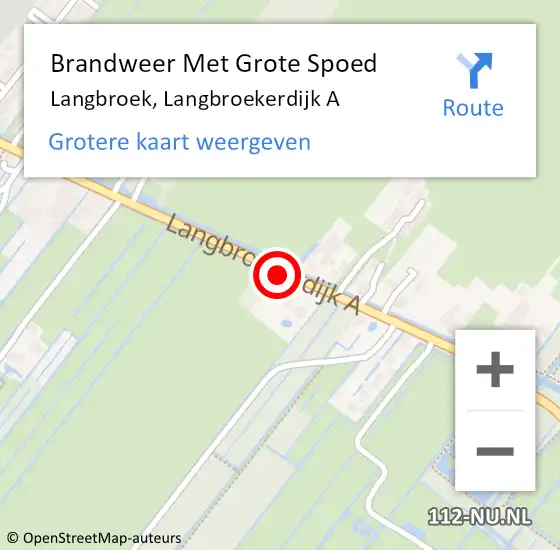 Locatie op kaart van de 112 melding: Brandweer Met Grote Spoed Naar Langbroek, Langbroekerdijk A op 10 mei 2017 20:46